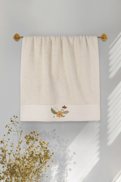 Ellia Soft Cotton Sarmaşık Pure Cotton Series 50*100 Daily Use Dowry Face Towel