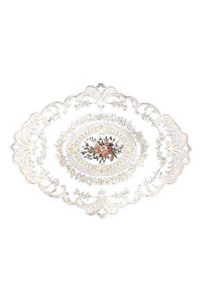 Generic Lace Oval Placemat White 70x45cm