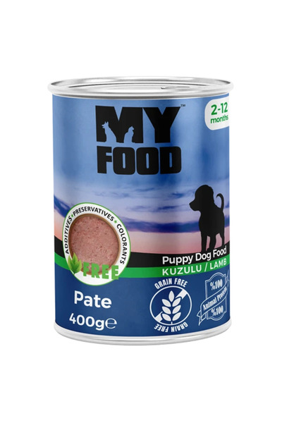 My Food Мокра храна за млади кучета пастет с агнешко 400 г. супер премиум, бе...