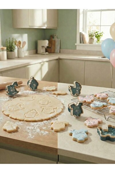 MappleHome 4-Piece Birth, Baby Shower, Mawlid Special Day Baby Themed Cookie ...