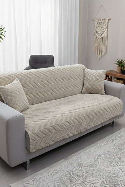 eco concept Astra Embossed Soft Fleece Sofa Cover Multi-Purpose Sofa Shawl wi...