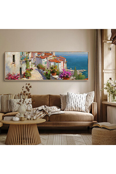 woodhomeworks Tek Parça Gerçek Ahşap Yatay Panorama Çerçeveli Tablo sanat