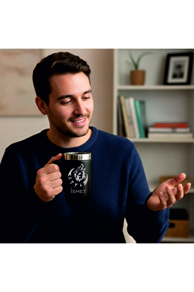 Hobi Tuning Kişiye Özel Mat Siyah Paslanmaz Çelik Termos Mug Bardak Hediyelik...