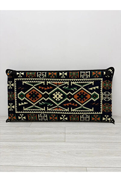BAKIRÖZÜ HOME Şark Köşesi Takımı Sırt Dayama Yastığı Lacivert Anadolu Modeli ...