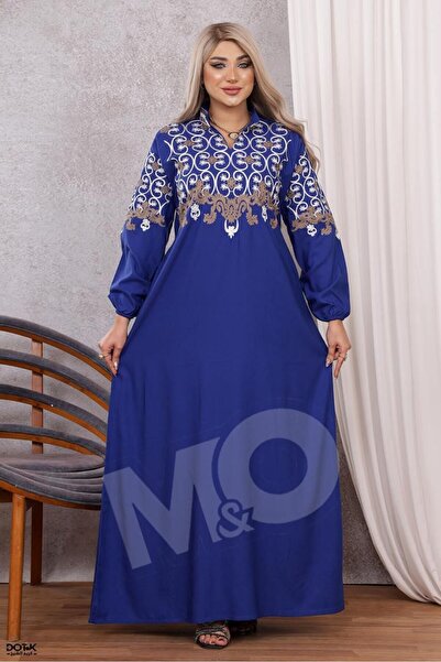 M&O 2 A cotton jalabiya with elegant embroidery, suitable for the holy month ...