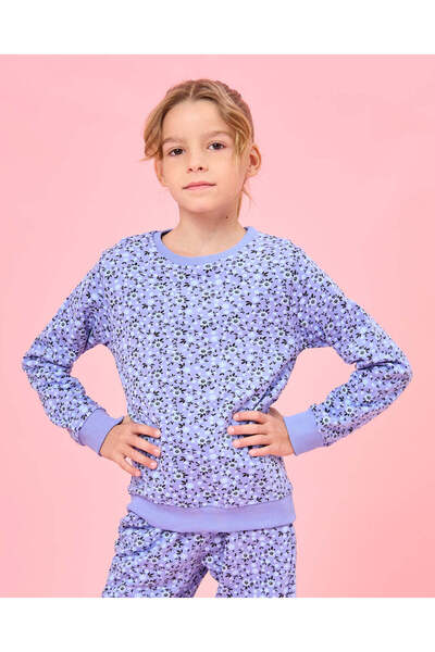 REDTAG Girls Purple Embellished Casual Set (2 Piece)