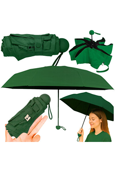Three top online Folding Pocket Umbrella with UV Protection UPF 50+ Green Cas...