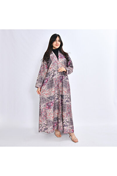 HAWRAA ABAYA Abaya with an artistic pattern, made of Indian cotton with a sof...