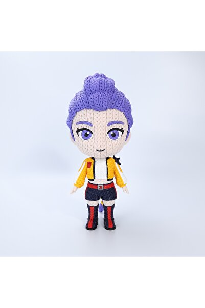 PrinTerra K-Pop Demon Hunters Rumi Figür 23cm-Örgü Dokulu Boyasız Çok Renkli ...