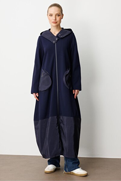 Micca Köprülü Cep ve Poly Cupra Garni Astarlı Mevsimlik Spor Trench / Kap-Laci