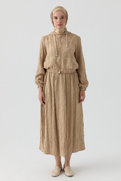 Tuğba Bomber Ceketli Takım - Bej