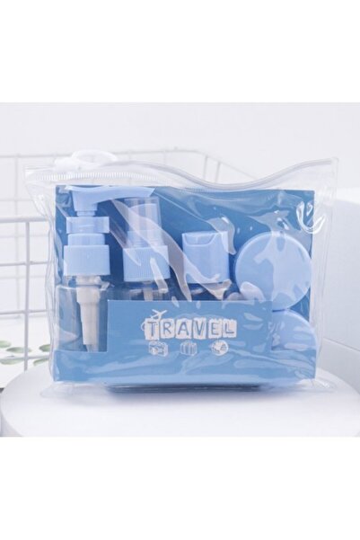 optana Seyahat Kozmetik Şişe Seti Şeffaf Çantalı Mini Şişeler 5’li