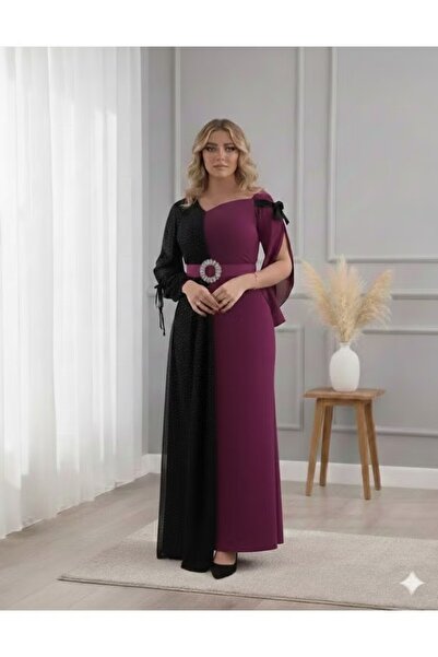 FULLJOY An elegant long evening dress with a modern design that combines soph...