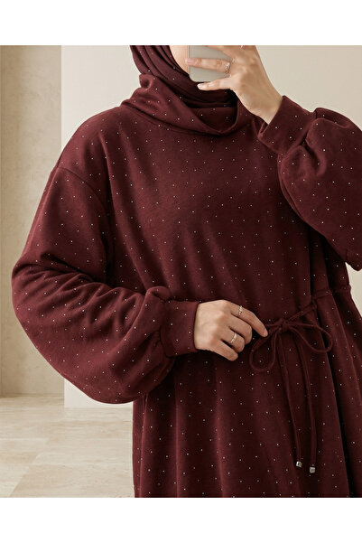 HİJABAYA Світшот з еластичним поясом, шнурком на талії та напіввисоким коміром