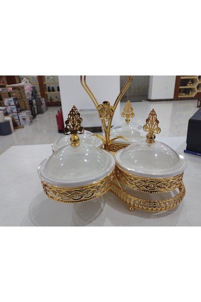 Tohfah مضيفة بورسلان مذهب C002/4