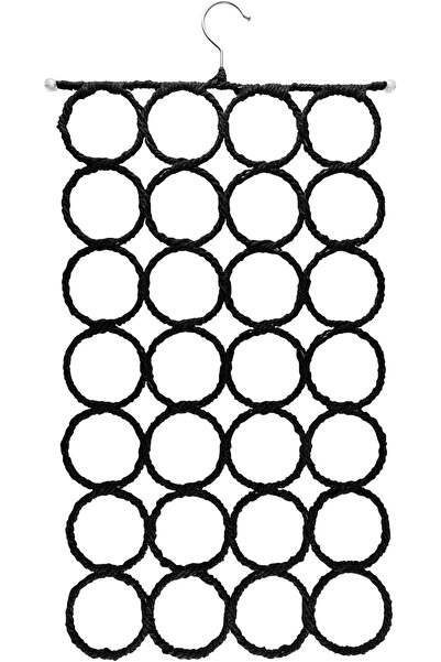 Generic حامل أوشحة وشالات بحلقات 32 فتحة، مزود بخطافات للتعليق، يُستخدم كديكو...