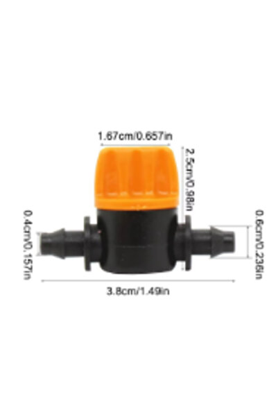Choice1 ZJ-20pcs 20PCS Pvc Pipe Through Valve Irrigation Double Barb Mini Val...