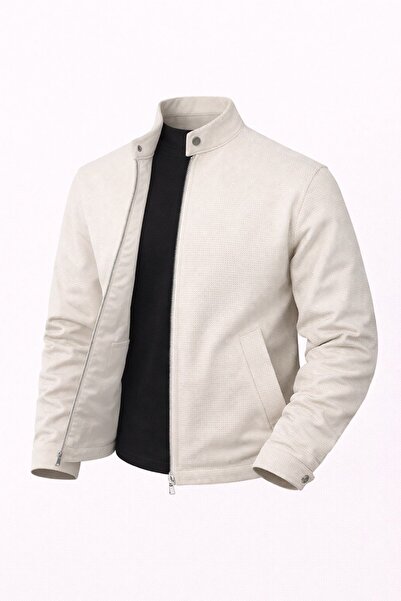 LUMAST Flexible Comfortable Waffle Fabric Jacket with Snap Collar