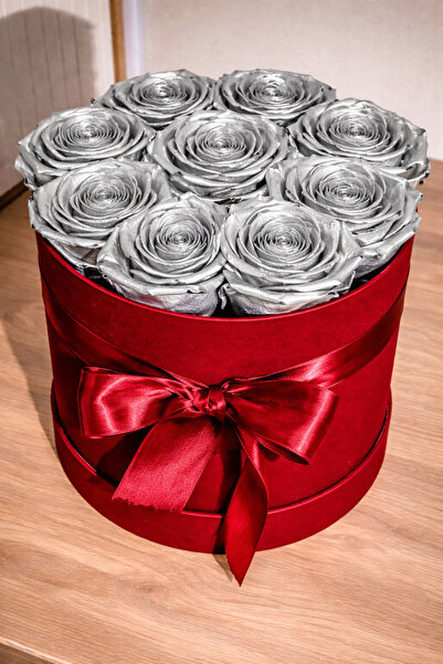 Handmade Silver Color Does Not Fade, Shock-Proof Real Rose