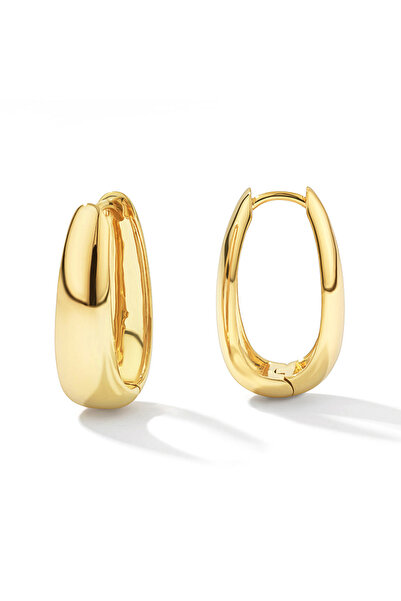 Other Gold oval hoop earrings