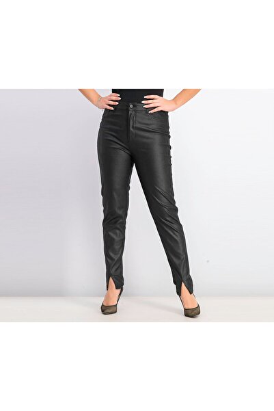 Sinsay Women Coated High Waist Pants, Black