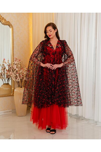 Limas lingerie Special Design Diamond, Lace Detail 2-Piece Long Dressing Gown