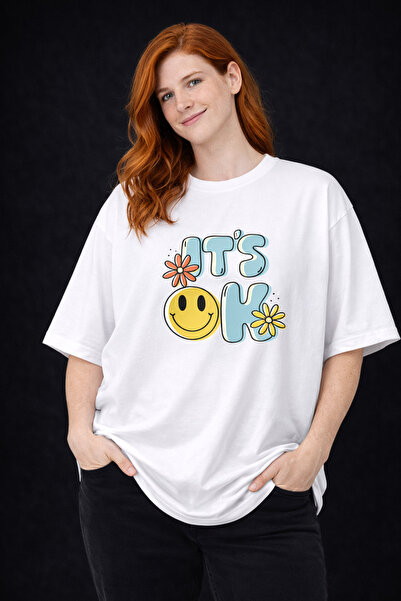 Me&On WEAR تي شيرت مطبوع عليه شعار تحفيزي 100% قطن قصة فضفاضة للجنسين - YesYo...