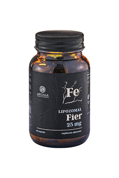 Aronia Charlottenburg Liposomal Iron at 25mg, 60 capsules with absorption cap...