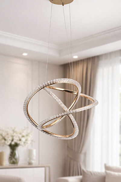 Ünal Aydınlatma Buğu 50 Cm LED Sarkıt Avize – Gold Renk