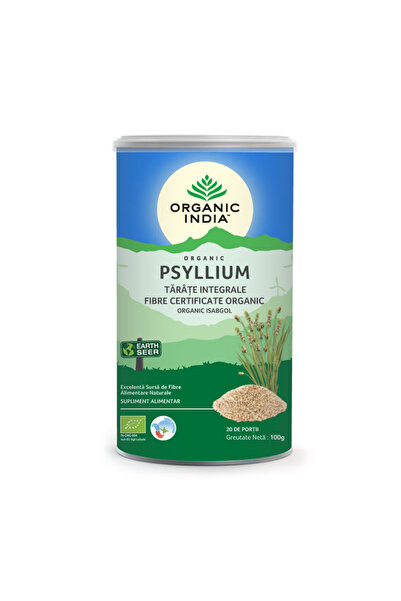 Organic India Tarate de Psyllium Integrale, 100% 85% fibre