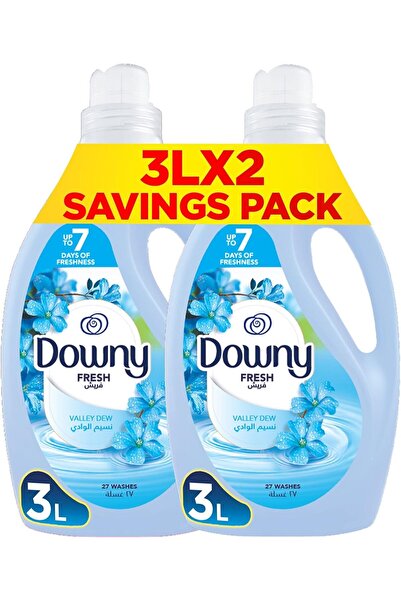 downy Valley Dew 3L Dual Pack, Regular Fabric Softener, Dilute