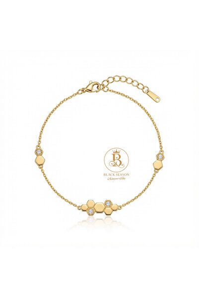 Black Season A delicate, flowing bracelet made of zircon.