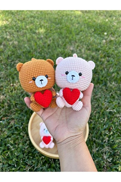 Handmade Sevgililer günü kalpli anahtar ayıcık