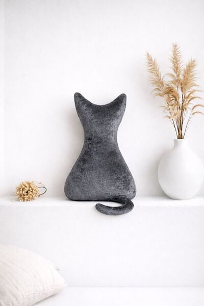 Ases Design Pernă decorativă cu figurină de pisică