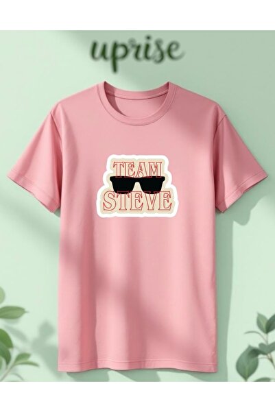 Vordevia Team Steve Stranger Things Printed Cotton Oversize T-Shirt