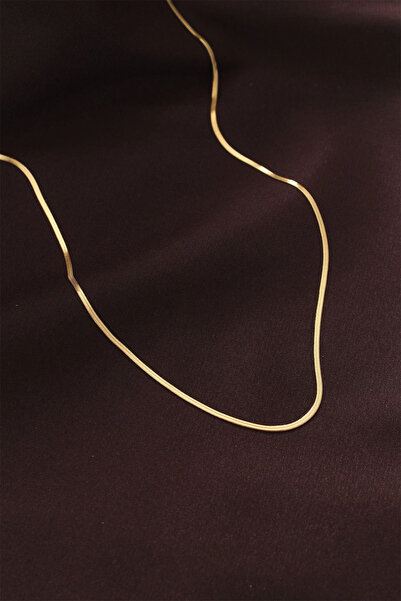 shopwave KRM Çelik Gold Renk 60 cm İnce İtalyan Zincir Kolye KRM