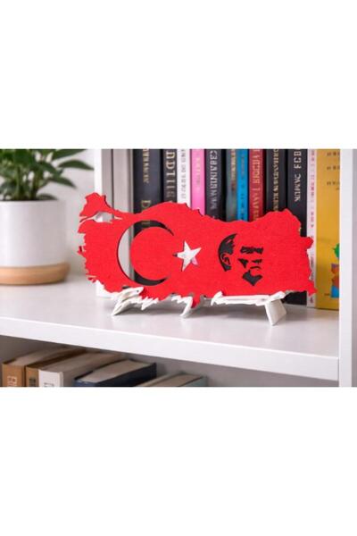 MisterionStudio Atatürk İmza Tasarımlı Türkiye Haritası Dekor – Masaüstü & Ra...