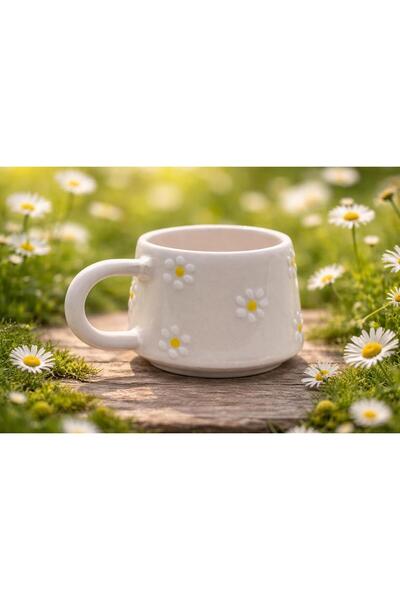 YASMELLA HOME Daisy Patterned Tea Coffee Mug