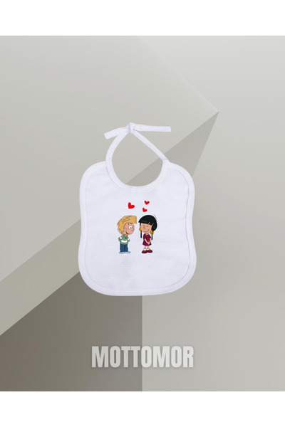 MOTTOMOR Organic Baby Bib Cedric Special Design Food and Drool Bib 100% Linen...