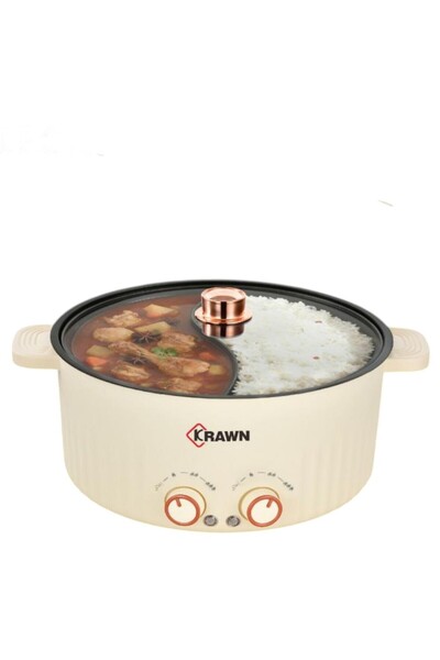 KRAWN 6L Multifunction Electric Cooker with Lid, Portable Electric Pot for Co...