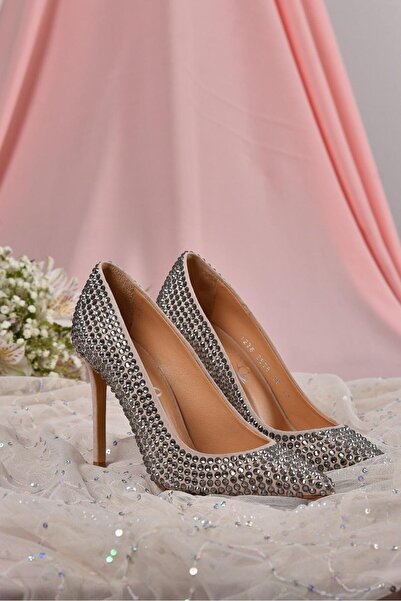 Lady's Secret Suede occasion shoes with crystal appliqués