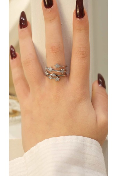 Jerie Star Detail Multi-View Adjustable Ring