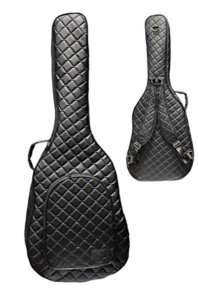 Erga Müzik Classic Guitar Bag-Case-Thick-Gi̇gbag-Blue Quilted-Artificial Leather
