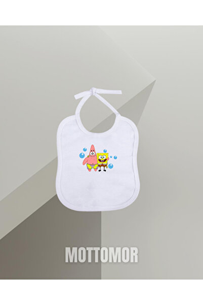 MOTTOMOR Organic Baby Bib Spongebob and Patrick Special Design Food and Drool...