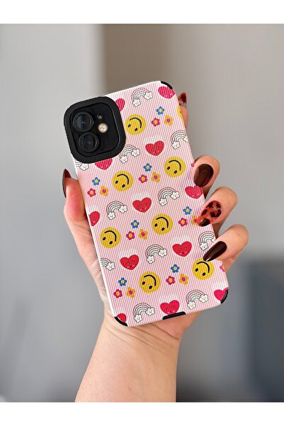 MİRAZ TASARIM حافظة هاتف آيفون 11 كاواي بتصميم إيموجي - تصميم جميل مع أشكال ق...