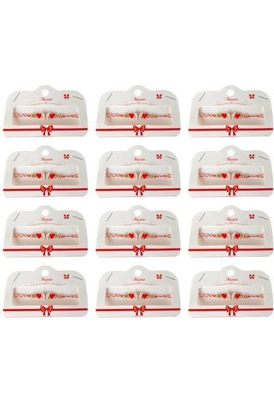 HYVESTO Martisor Bracelets Set of 12 Pieces Butterfly Hearts Gold Adjustable ...