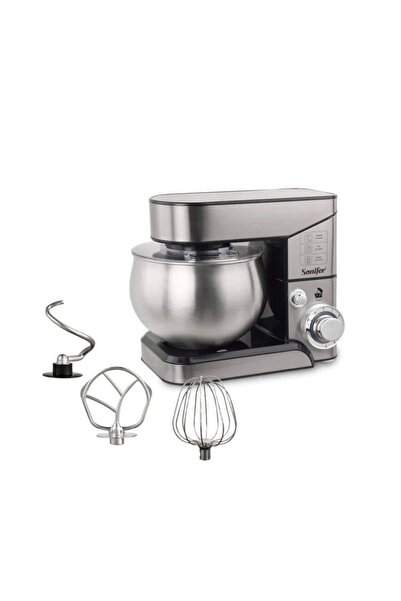 ozbience 1000W 5.0L Paslanmaz Çelik Mikser, Dayanıklı, 6 Hızlı, Metalik Gövde