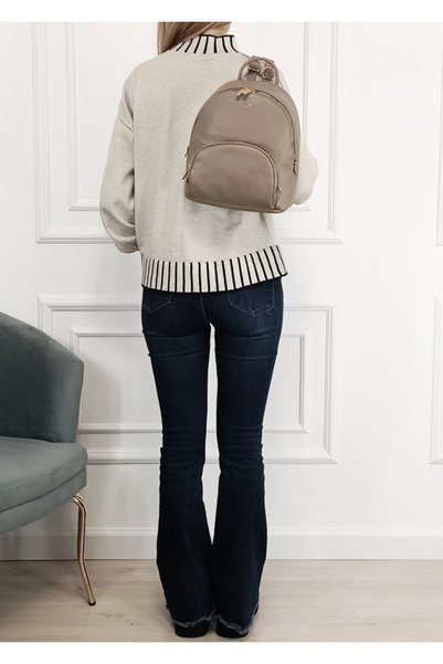 David Jones Paris Women Fashion Everyday Backpack - Warm Taupe David Jones Women Backpacks ? 40-80% off! | Stylish and  main image 2