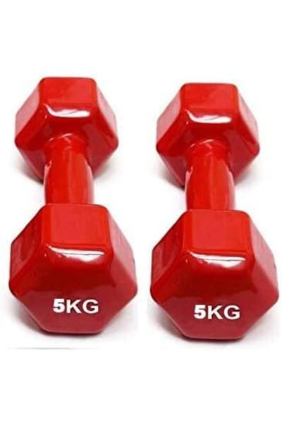 Generic 2Pcs Dumbbells Deluxe Vinyl Coated Hand Weights All-Purpose Color Cod...