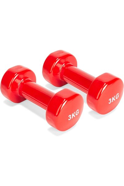 Generic 2Pcs Dumbbells Deluxe Vinyl Coated Hand Weights All-Purpose Color